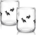 Skylety 2 Pack Puppy Icon Juice Glasses, Coquette Aesthetic Glass Cups by Skylety