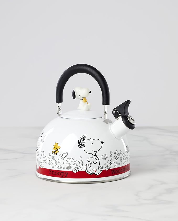 Lenox Chef Snoopy Enamelware Tea Kettle, 84.5oz | Dishwasher safe | Peanuts - Image 2