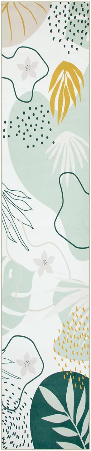 Lahome Green Runner Rugs for Hallway 2x10, Extra Long Washable Non-Slip Kitchen - Image 9