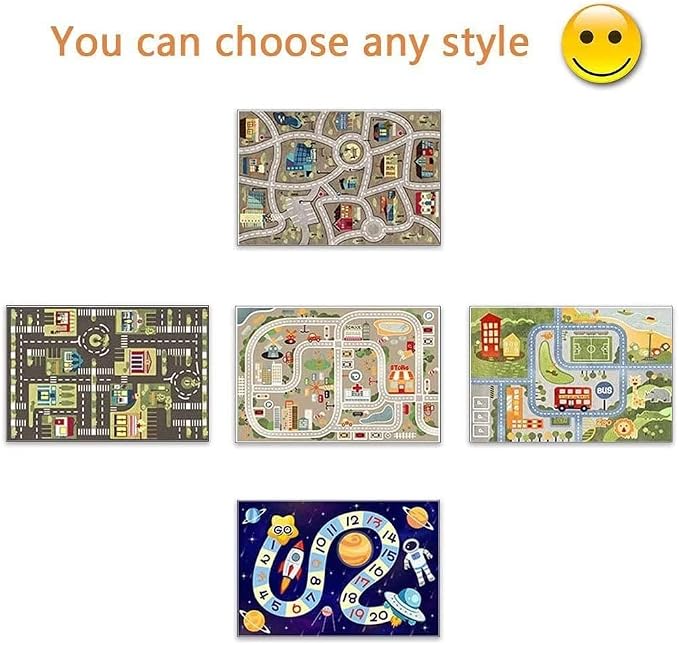 Kid Rug Carpet Playmat for Toy Cars and Train，Play Area Rug - Image 4