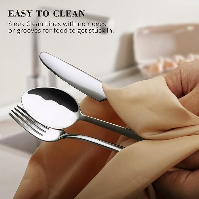 4-Piece Dinner Knives Set, 8.9-Inch Stainless Steel Table Knives | Mirror - Image 5