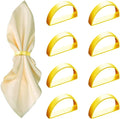 8 Pcs Gold Napkin Rings by GERILKAI