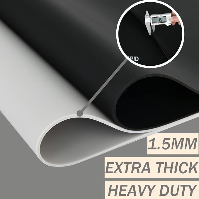 1.5MM Extra Thick Placemats Large Silicone Mat Heat Resistant Table Mat | 28" x - Image 3