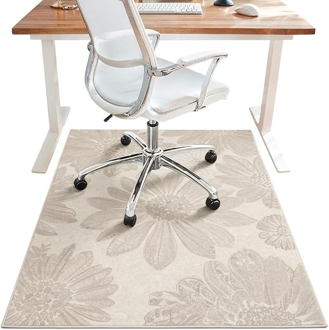 36"x60" Office Chair Mat for Hardwood Tile Floor, Under Desk Carpet Protector by BESBLEE