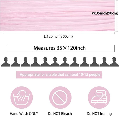 12 Pack 10Ft Cheesecloth Table Runner 35x120 Inch Boho Gauze Table Runner - Image 2