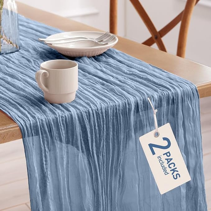 Pureegg 2-Pack Cheese Cloths Table Runner, Baby Shower, Wedding and Farmhouse by Pureegg
