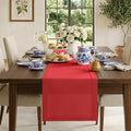 Classic Linen™ by D'Moksha Racing Red Table Runner 72 Inches Long, 100% Pure by DMokshaHomes