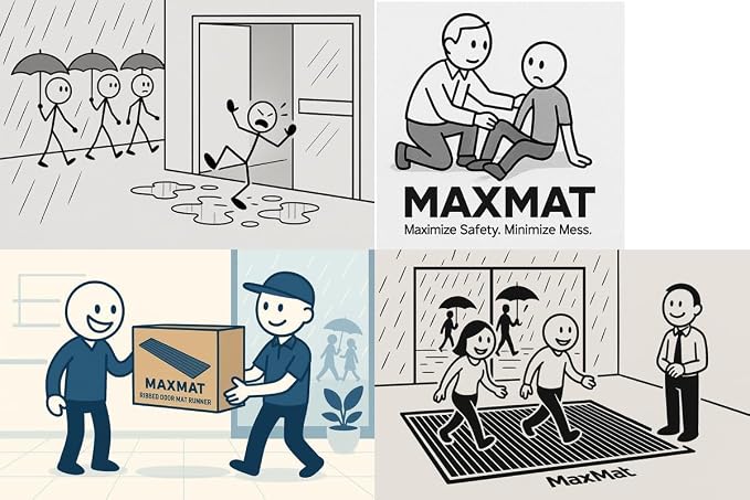 MaxMat® Extra Large Commercial Floor Mat, 3 x 5 Feet Heavy Duty, Waterproof - Image 8