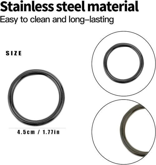 10 Pcs Black Napkin Rings - Image 2