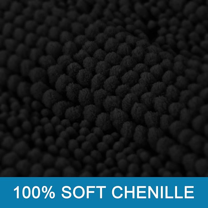Non Slip Thick Shaggy Chenille Bathroom Rug Mat Set Extra Soft and Absorbent - Image 3