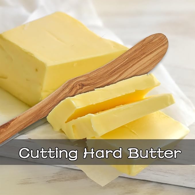 Olive Wood Butter Spreader, 6.8 Inch Handmade Butter Knife Set of 3 | Olive - Image 6