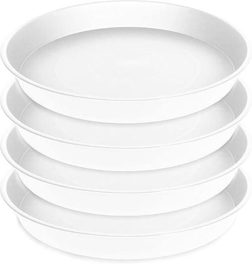 4 Pack of 19 inch Plant Saucer, 2.7" Depth Tray, Large Deep Garden Plastic by Bleuhome
