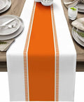 Orange Stripes Table Runners, Farmhouse Table Runner Dresser Scarves 70 inches by Futuregrace