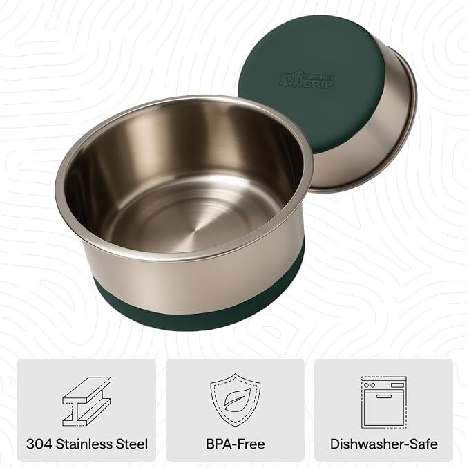 GORILLA GRIP Dog Bowls, Food Grade 304 Stainless Steel, Holds 4 Cups Each Food - Image 6
