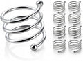 Napkin Ring Set of 8, Metal Serviette Holders by Unknown