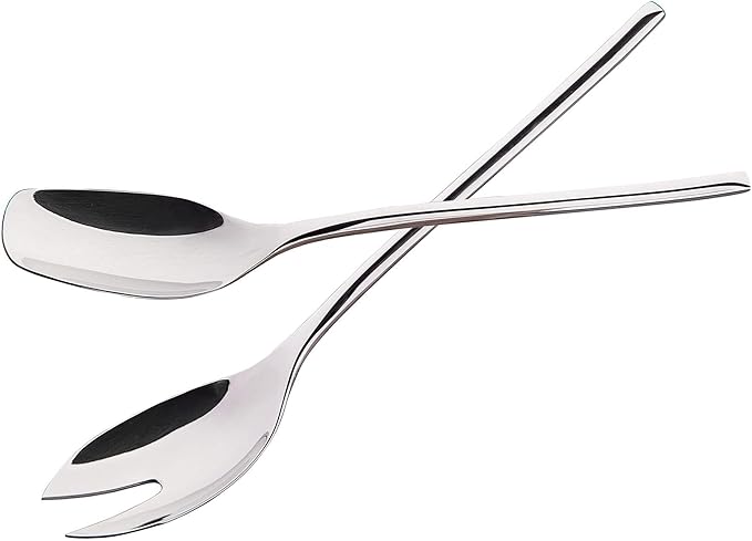 IMEEA 18/10 Stainless Steel Salad Servers Set 10-Inch Salad Spoon and Fork by IMEEA