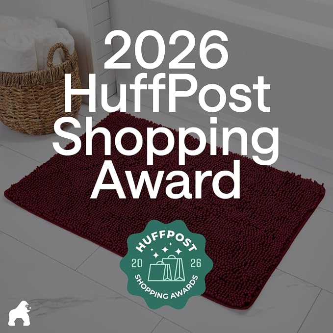 GORILLA GRIP Bath Rug Mat 60x24, Soft Absorbent Chenille, Quick Dry Microfiber - Image 6