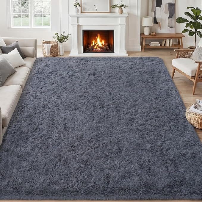 Area Rug for Living Room Bedroom: 4x6 Soft Fluffy Shag Rugs Upgrade Non-Slip - Image 2