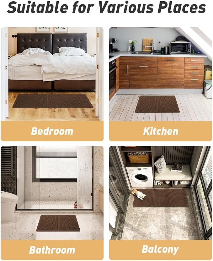 Upgraded Waffle Runner Rug Super Absorbent Non Slip Bath Mats - Image 7