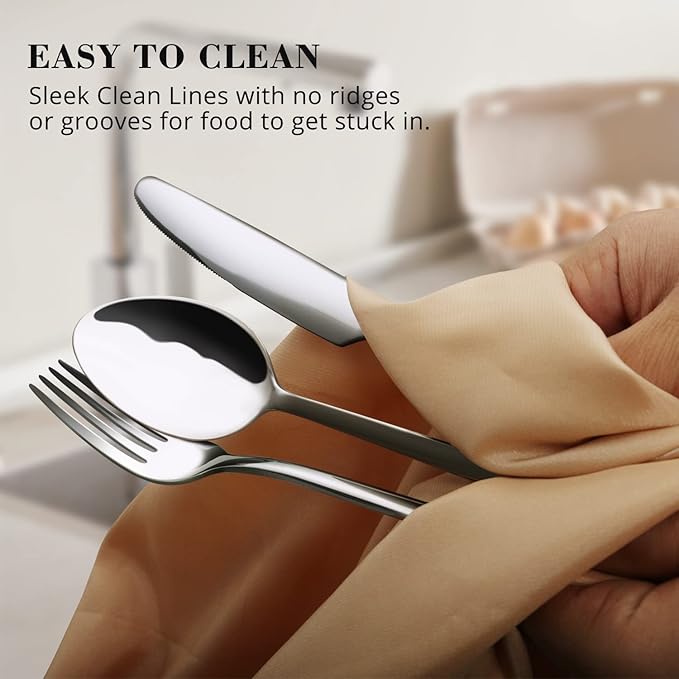 30 Pieces Silverware Set, Flatware Cutlery Set - Image 5