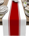 72 inches Long Red Table Runners, Modern Stripes Table Runner Dresser Scarves by Futuregrace