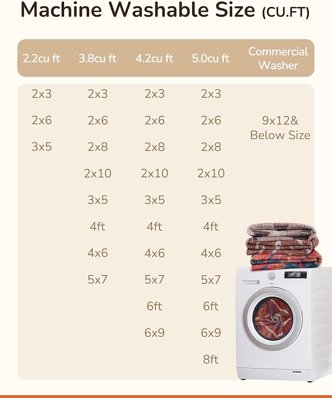 BESTSWEETIE Area Rug 10x14 Rug Machine Washable Non-Slip Low Pile Print Pattern - Image 5