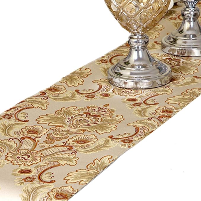 European Jacquard Fabric Multi-Tassels Table Runner - Image 4