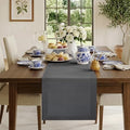 Classic Linen™ by D'Moksha Charcoal Grey Table Runner 72 Inches Long, 100% Pure by DMokshaHomes