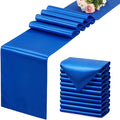 Royal Blue Satin Table Runner, 12x108 Inches, 4 Pack | Premium Satin, Smooth by VCUSUELER