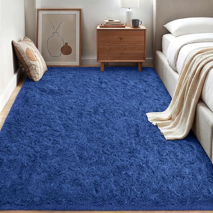 Area Rug for Living Room Bedroom: 4x6 Soft Fluffy Shag Rugs Upgrade Non-Slip - Image 4