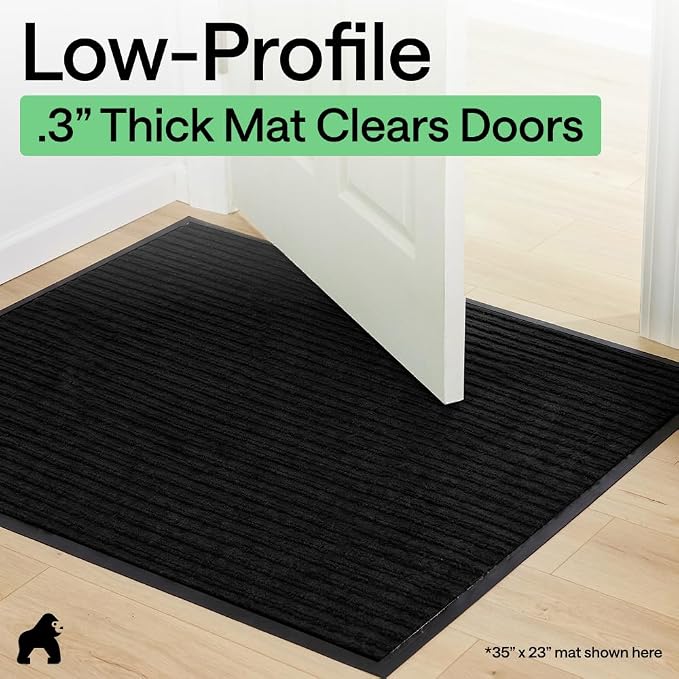 GORILLA GRIP Waterproof Traffic Guard Door Mat, 72x48 Heavy Duty Entryway Floor - Image 9