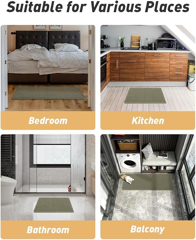 Upgraded Christmas Waffle Runner Rug Super Absorbent Non Slip Bath Mats - Image 7
