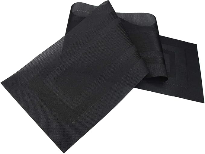 PIGCHCY Placemats with Matching Table Runner, Heat Resistant Vinyl Woven - Image 3