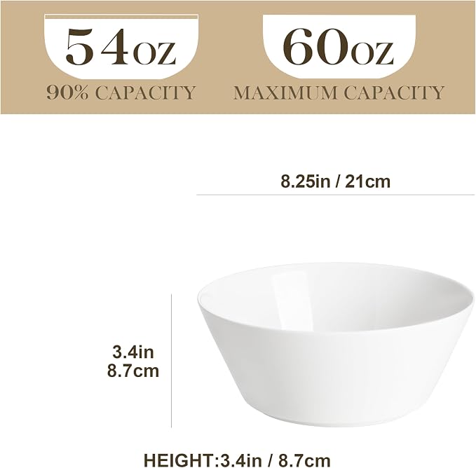 MALACASA Large Salad & Soup Bowls - Image 2