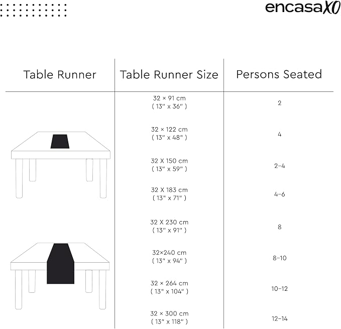 Encasa XO Table Runner, Cotton Canvas Dining Runner 13"x72" | Coral, 180 GSM - Image 6