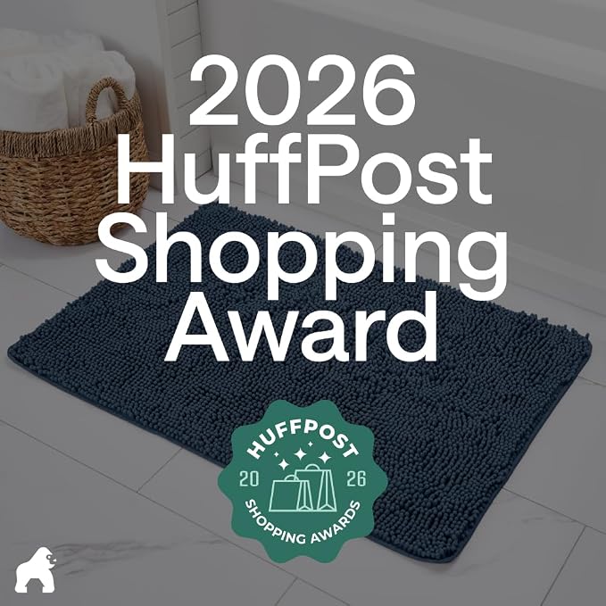GORILLA GRIP Bath Rug Mat 48x24, Soft Absorbent Chenille, Quick Dry Microfiber - Image 6