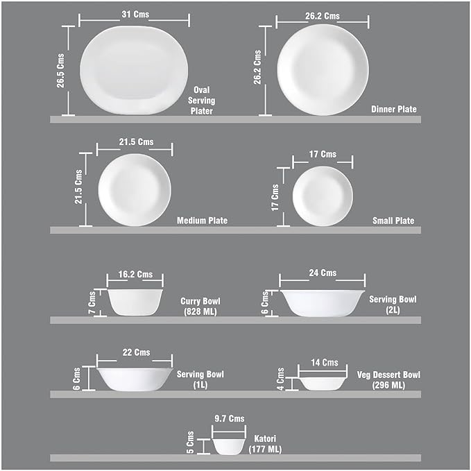 Corelle Vitrelle 6-Piece Soup/Cereal Bowl Set Triple Layer Glass and Chip - Image 3