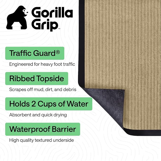 GORILLA GRIP Waterproof Traffic Guard Door Mat, 2 Pack Heavy Duty Entryway Mats - Image 2