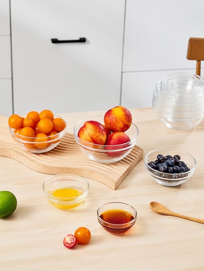 Sweejar 4 inch Small Glass Bowls Set, 7 oz Prep Bowls - Image 3