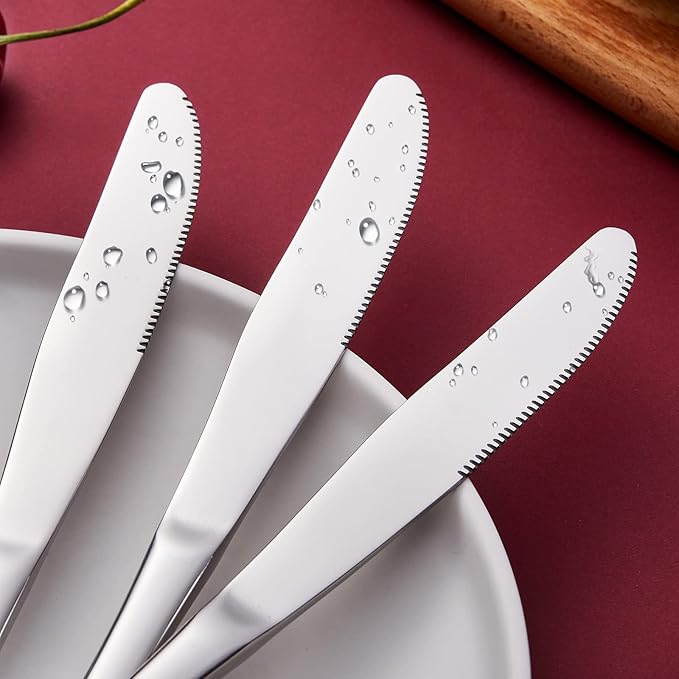 Aebeky 16-Piece Stainless Steel Table Knives, Dinner Knives Set - Image 6