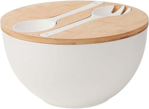 10” Bamboo Fiber Large Salad Serving Bowl Set by ECOHAGOU
