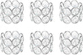 Crystal Metal Napkin Rings Set, Elegant Wedding/Party Table Decor, Shiny by kehail
