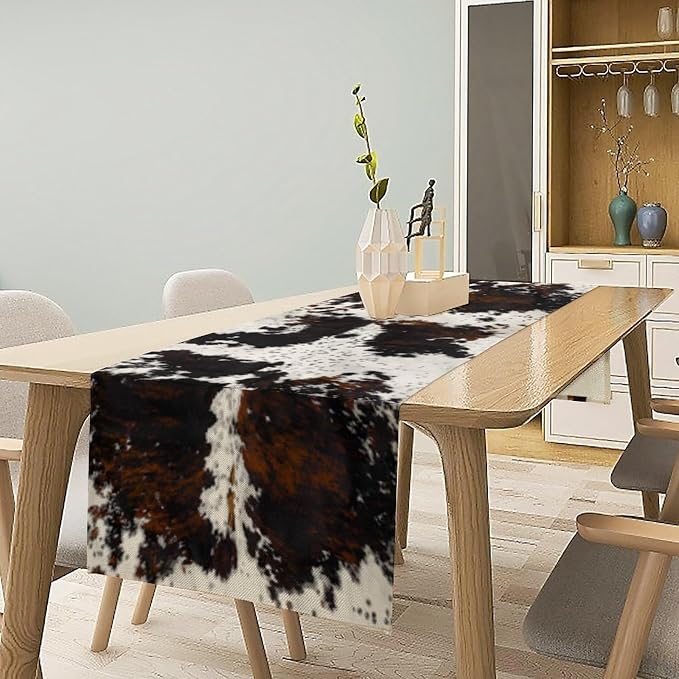 Cow Print Table Runner, 13x90 Inch - Image 2