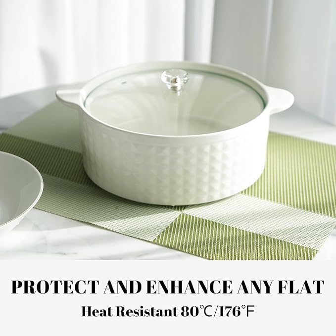 Placemats Set of 12 Vinyl/Plastic Woven Place Mats - Image 4
