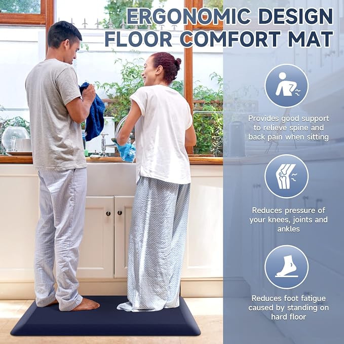 StepRite 4/5 Inch Thick Kitchen Mat Anti Fatigue Mat Kitchen Rugs Kitchen Decor - Image 6