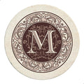 Thirstystone Monogram Round Natural Sandstone Coaster 4 Pack | 4" Diameter by Thirstystone