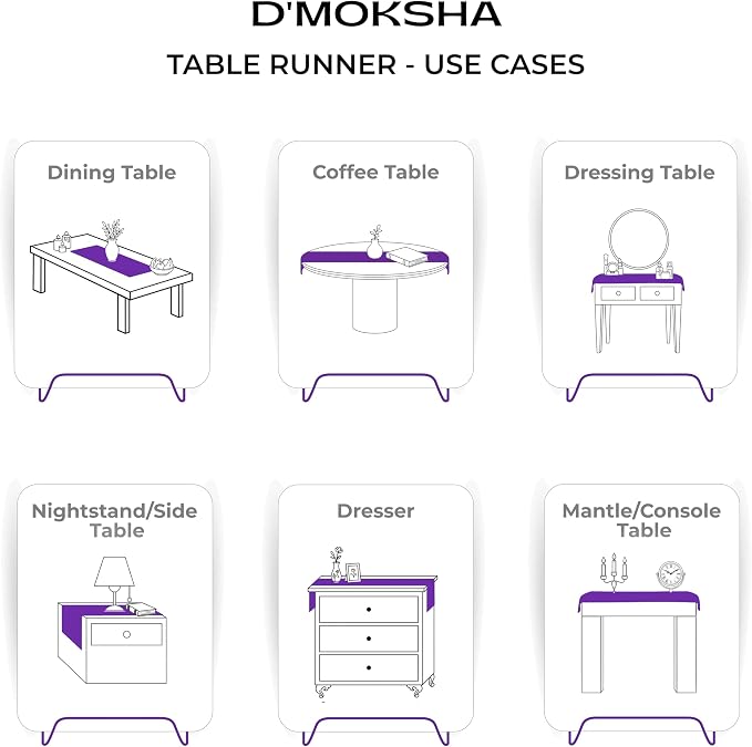 Signature Linen™ by D'Moksha Light Natural Table Runner 60 Inches, 100% Pure - Image 5
