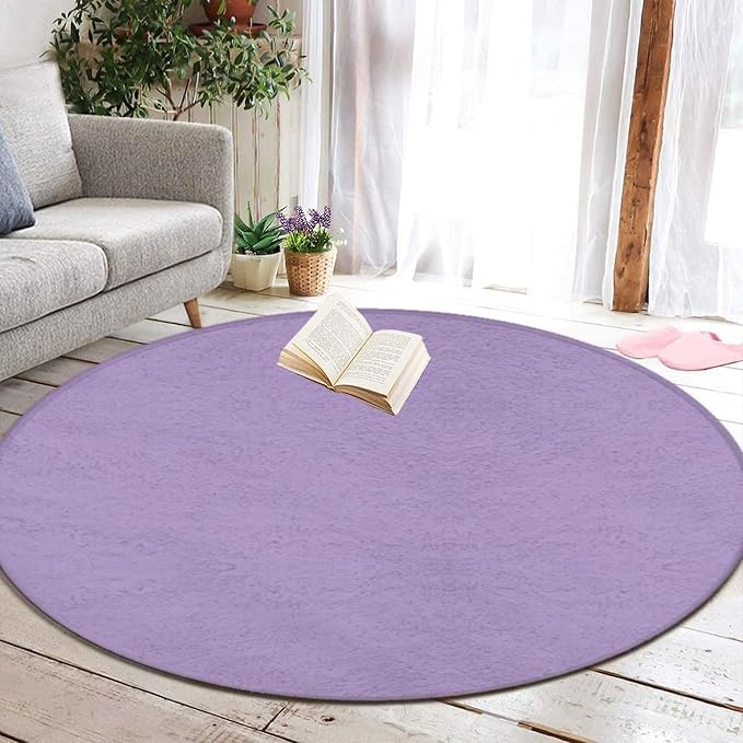 Room Sofa Yoga Soft Round Carpet, Home Decor Non Slip Kitchen Office Circle Rug - Image 5