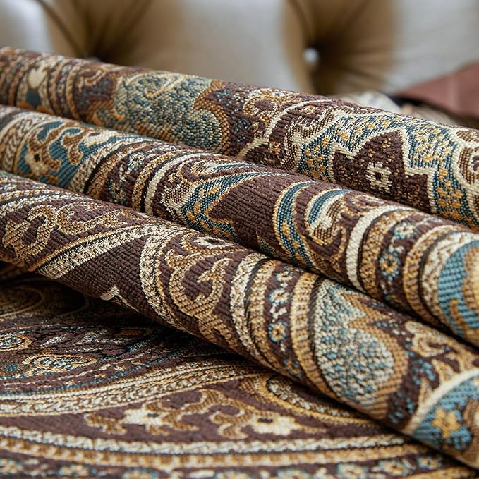 Luxury Vintage Design Table Runners 72 inches Long Embroidery Jacquard Fabric - Image 4