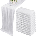 12 Pack 10Ft Cheesecloth Table Runner 35x120 Inch Boho Gauze Table Runner by Fivenl